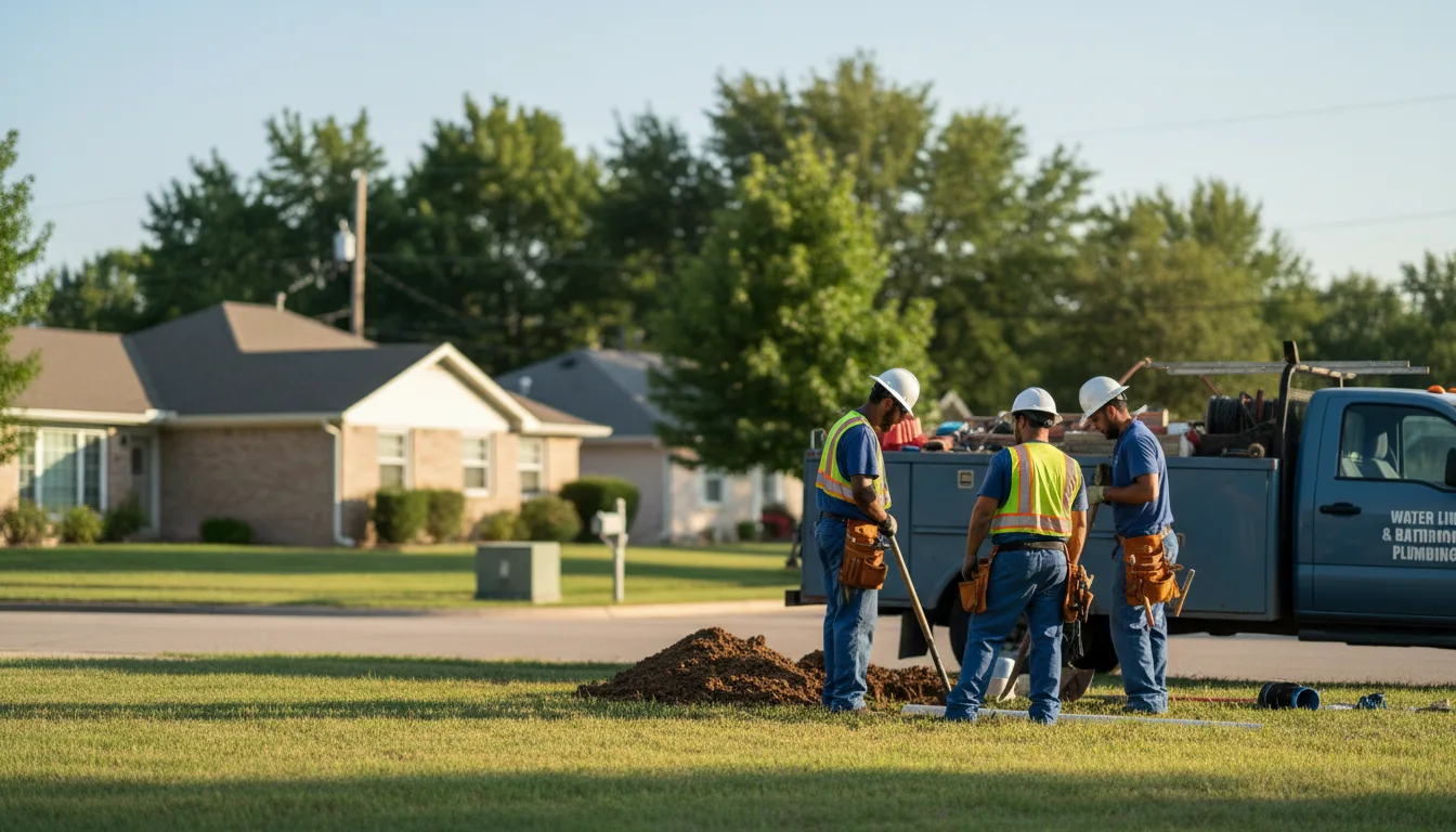 Residential water line and bathroom plumbing service in Garrison, MO